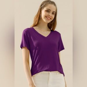 Ninexis Full Size V-Neck Short Sleeve T-Shirt